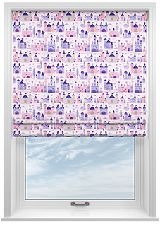 Magic Castle, Fairy Purple - Roman Blind